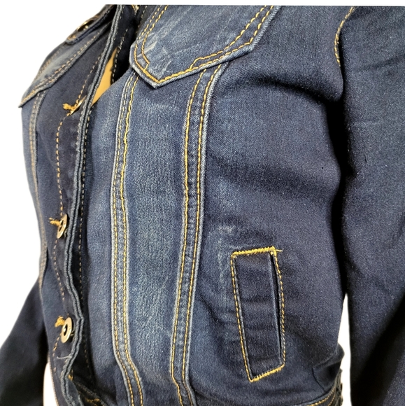 Jean Jacket By Sasha, Blue, Size S - Picture 5 of 7